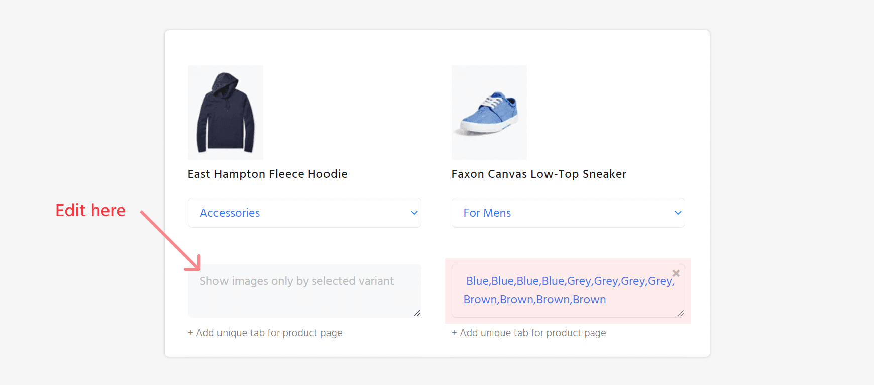 compare page