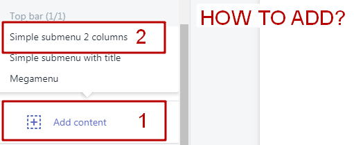 Create Simple submenu with title