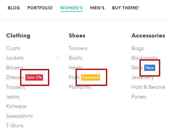 Drop-down Badges