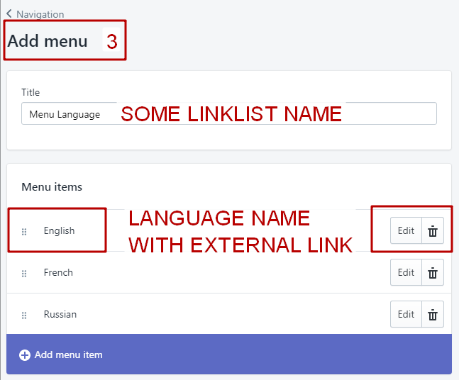 Language settings