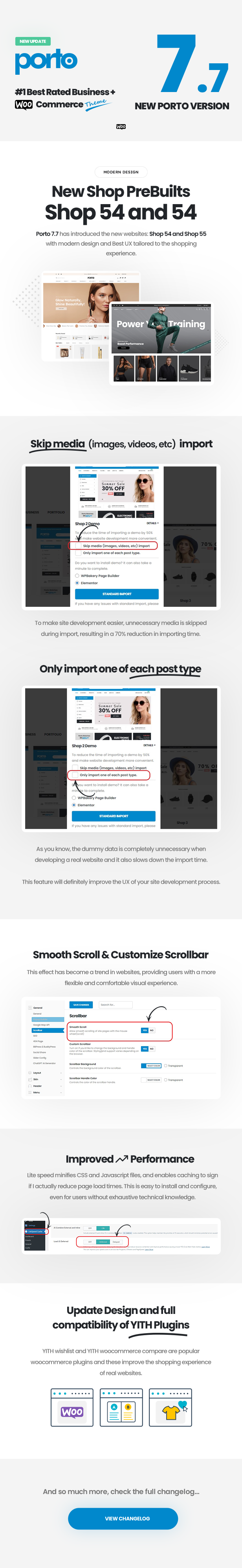Porto WordPress Whats New 7.7.0
