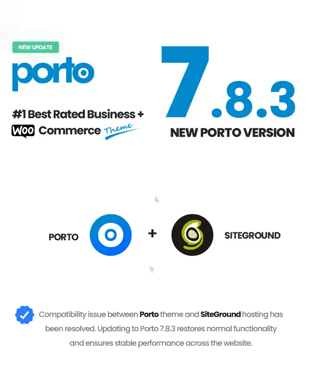 Porto WordPress Whats New 7.8.3
