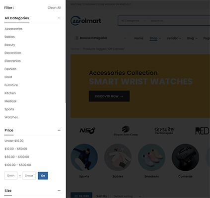 Shop Offcanvas Sidebar