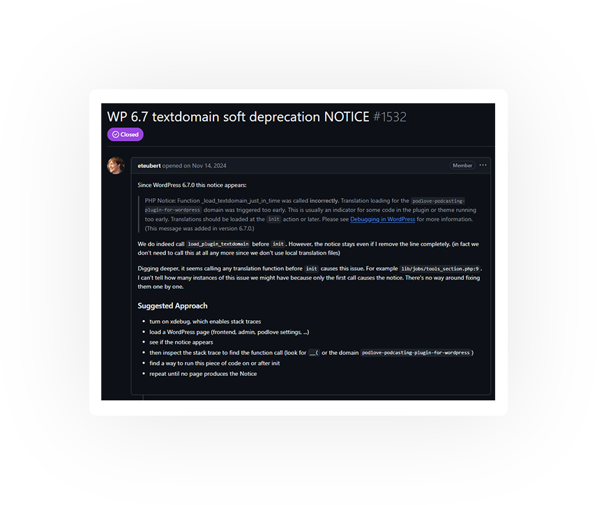 Fixed all text_domain deprecated PHP issues to make compatibility with WP 6.8