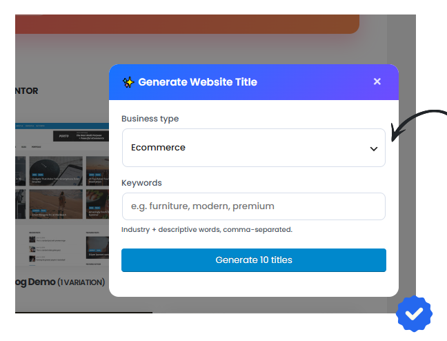 AI Website Title Generator
